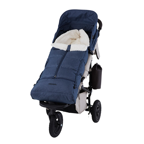 Airbuggy フットマフ ベーシックライン アースブルー