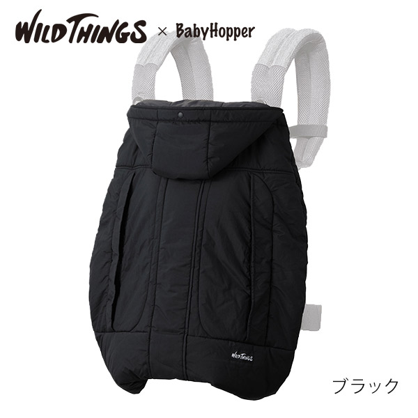 WILD THINGS × BabyHopper（ワイルドシングス×ベビーホッパー） モンスターパーカー防寒ケープ / ブラック