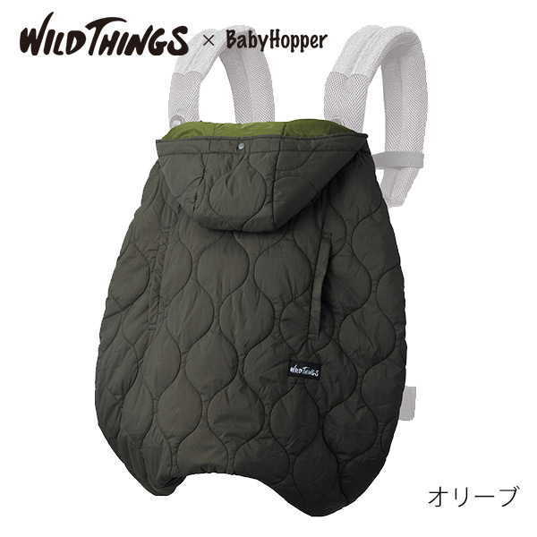 WILD THINGS × BabyHopper（ワイルドシングス×ベビーホッパー） キルティング防寒ケープ / オリーブ